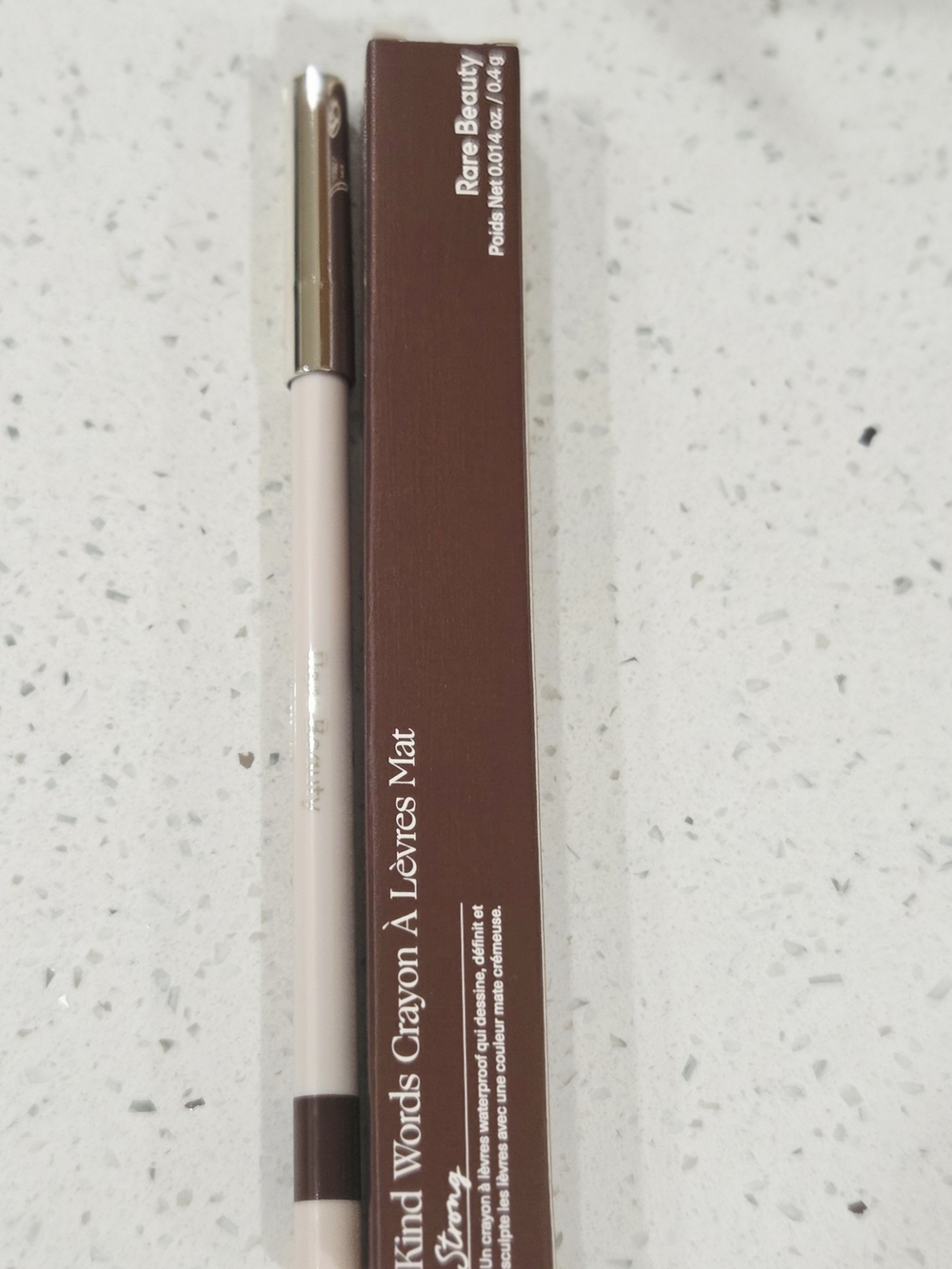 Rare Beauty lip liner pencil in STRONG deep mauve